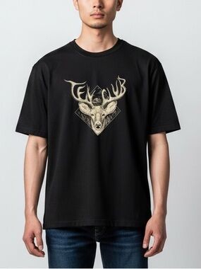 PEARL JAM Ten Club 2020 deer head black t-shirt size large band merch like new